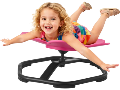 VEVOR Kids Swivel Chair, 220 lbs Capacity, Flower Shape Sensory Spinning Chair, Autistic Kids Sensory Toy Seat with Non-Slip Metal Base, Toddler Sit & Spin Seat for Coordination Balance Focus, Rose