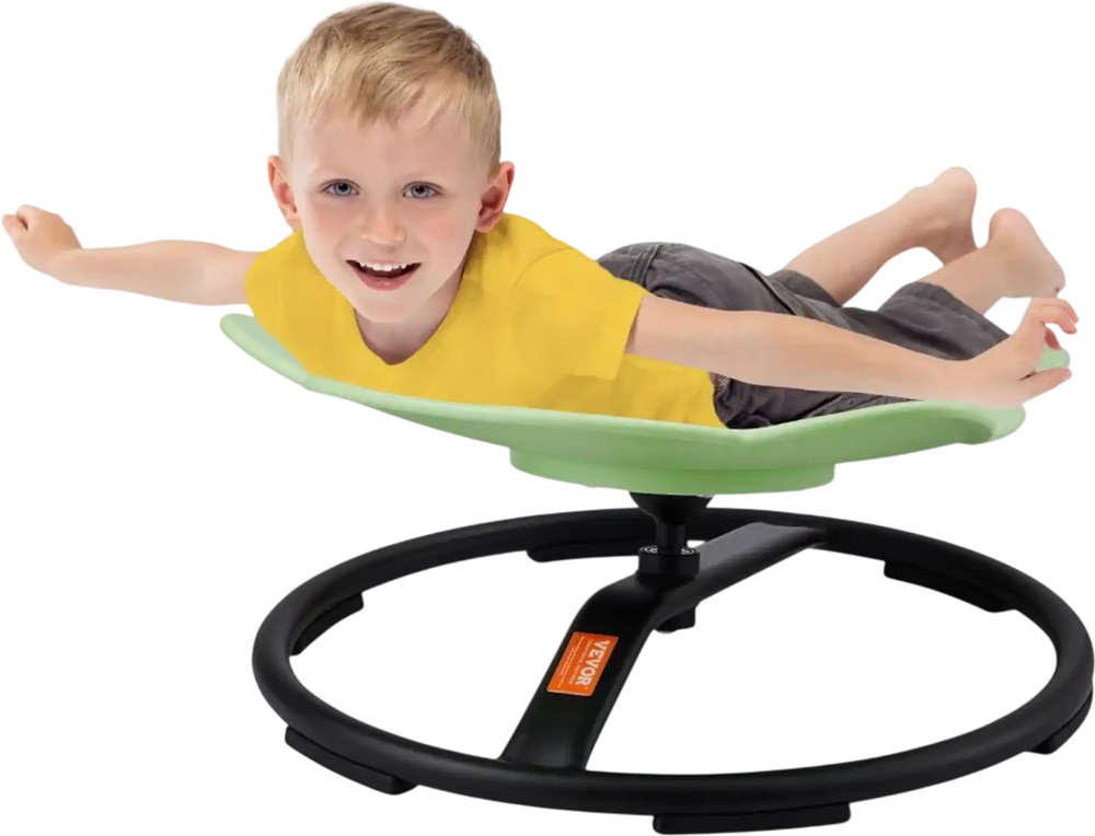 VEVOR Elephant Kids Swivel Chair, 220 LBS Capacity, 360° Spinning Chair, Autistic Kids Sensory Toy Chair with Non-Slip Metal Base, Toddler Sit and Spin Chair for Coordination Balance Focus Green