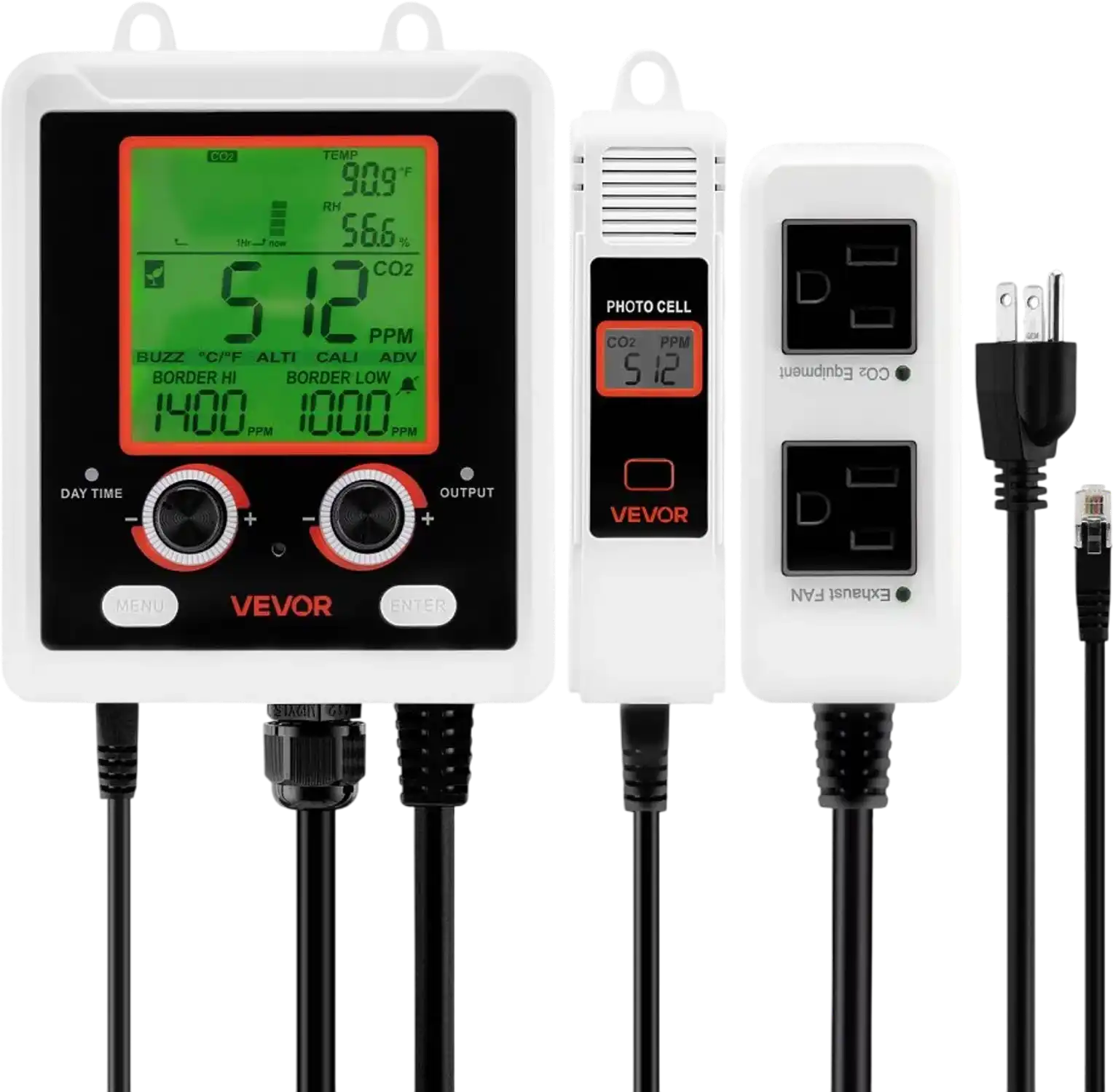 Vevor CO2 Monitor Carbon Dioxide Monitoring Controller New