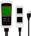 VEVOR Carbon Dioxide Monitoring Controller, Dual Outlets CO2 Monitor & Controller, Carbon Dioxide Sensor Day and Night Detection Feature, NDIR CO2 Sensor for Greenhouse, Laboratories, Classrooms, Home
