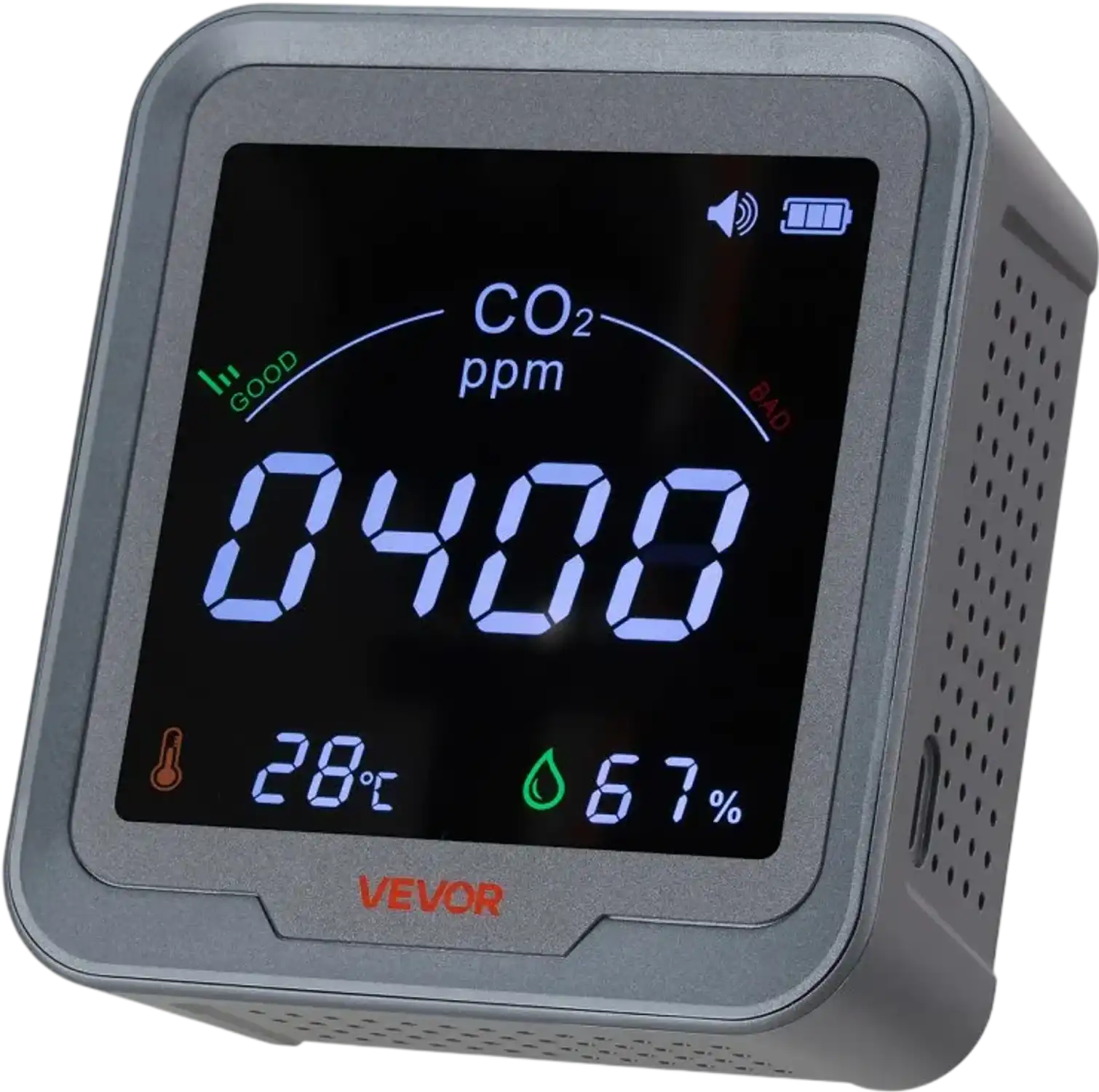 Vevor Carbon Dioxide Monitor Portable Air Quality Meter New