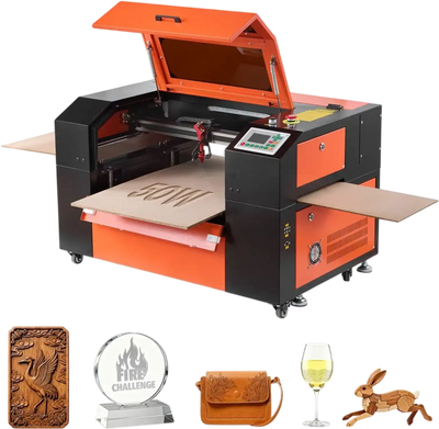 VEVOR 50W CO2 Laser Engraver, 20 x 12 in, CO2 Laser Engraver Cutter Machine with 4 Way Pass Air Assist, Engraving Cutting Machine, Compatible with LightBurn CorelDRAW RDWorks, for Wood Acrylic Glass