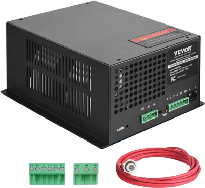 VEVOR CO2 Laser Power Supply, 100W, Power Supply for 100W Laser Tube, Constant Current Protection, Open Circuit Protection, Fast Heat Dissipation, Compatible for Multi-brand Laser Engravers & Cutters