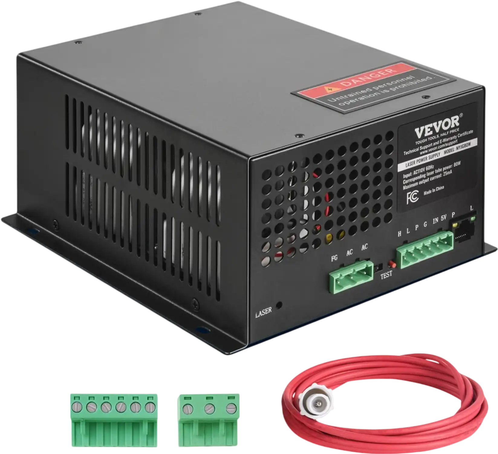 Vevor Laser Power Supply 80W CO2 for Laser Engravers & Cutters New