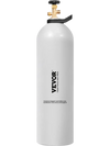 VEVOR CO2 Tank, 15 lbs New Aluminum Alloy Cylinder, CO2 Air Tank with Light Spray Coating, CGA320 Valve, Handle & Adjustable Pressure, DOT Approved Cylinder for Draft Beer Dispensing and Soda Maker
