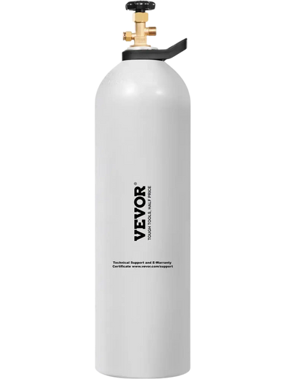 VEVOR CO2 Tank, 15 lbs New Aluminum Alloy Cylinder, CO2 Air Tank with Light Spray Coating, CGA320 Valve, Handle & Adjustable Pressure, DOT Approved Cylinder for Draft Beer Dispensing and Soda Maker