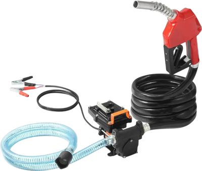 Vevor Fuel Transfer Pump 12V 15 GPM Portable Electric Diesel Pump with Auto Shut-Off Nozzle New