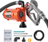 VEVOR Fuel Transfer Pump, 12V DC 15 GPM, Cast Iron Diesel Transfer Pump Kit, with Manual Nozzle, Discharge Hose, Overheat Protection, Power Cable, Explosion-Proof, for Gasoline Diesel Kerosene & More