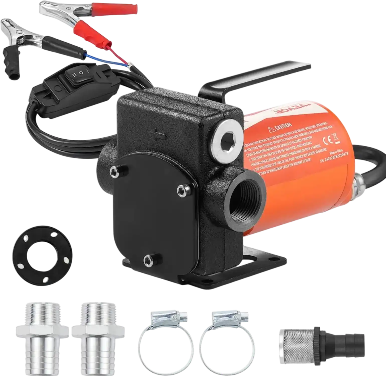 Vevor Fuel Transfer Pump 12V DC 5 GPM Portable Electric Diesel Transfer with Auto Shut-Off Fuel Nozzle New