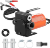 VEVOR Fuel Transfer Pump, 12V DC 5 GPM 1/10 HP, Portable Electric Diesel Transfer Pump with Auto Shut-Off Fuel Nozzle, Long Inlet & Outlet Hose for Gasoline Diesel, Kerosene, Methanol Blends