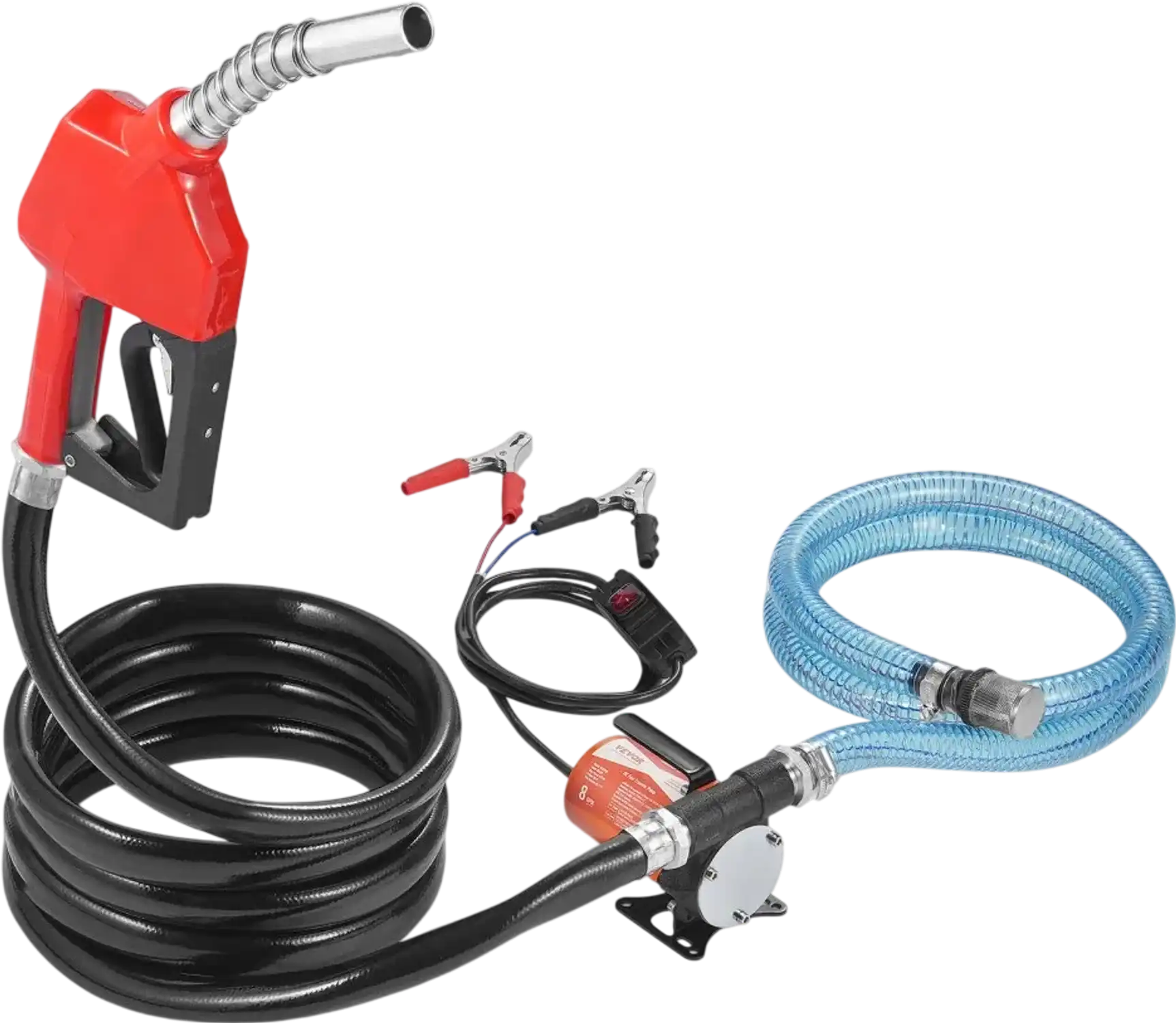 Vevor Fuel Transfer Pump 12V 8 GPM Portable Electric Diesel Pump with Auto Shut-Off Nozzle New