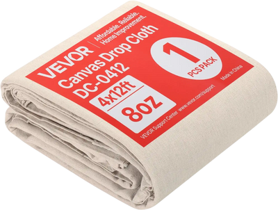 Vevor Canvas Drop Cloth 4' x 12' 8 oz Painters Tarp New