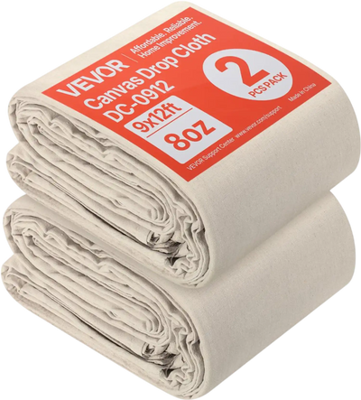 Vevor Drop Cloth 9'x12' Canvas Painters Tarp 2-Pack New