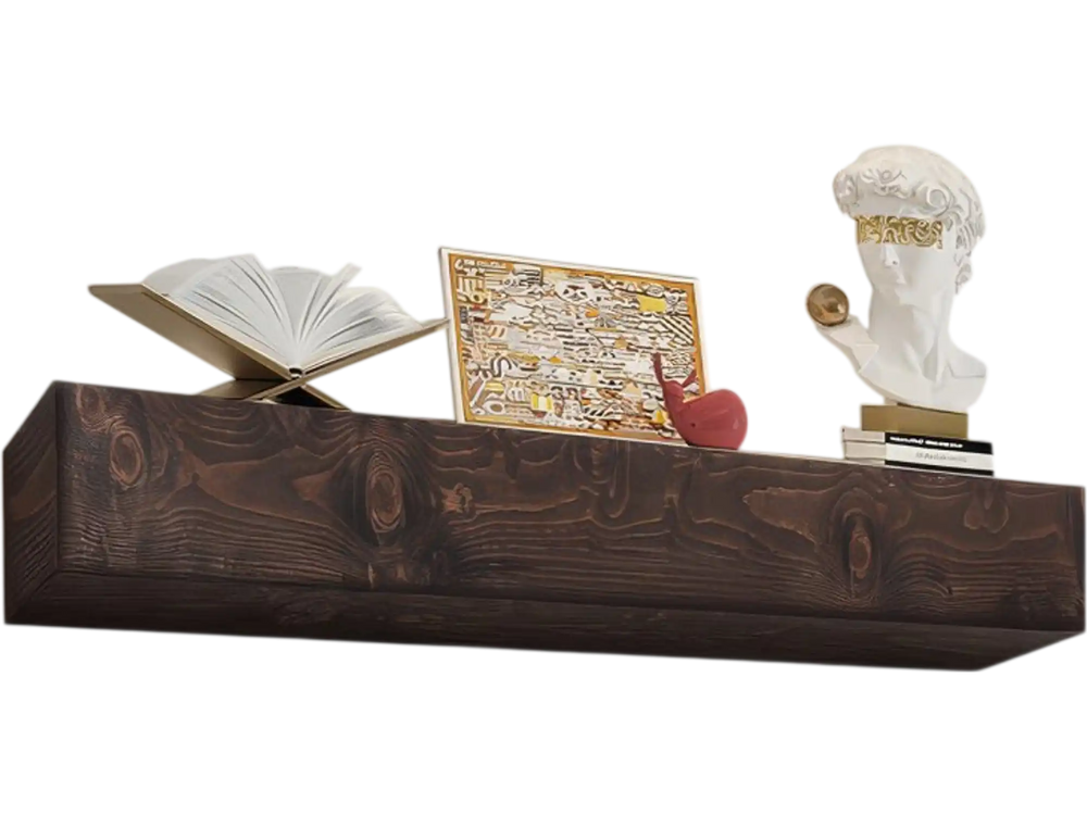 VEVOR Fireplace Mantel, 72" x 8" x 5", 50 lbs Weight Capacity, Natural Wood Mantel for Over Fireplace, Wall Mounted Floating Farmhouse Shelf, Handcrafted Fireplace Mantel for Wall Decor, Light Brown