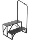 VEVOR RV Steps, 2-Step RV Stairs, 440 LBS Load Capacity, Thickened Carbon Steel, With Handrail, Non-Slip Steps for Safe Entry and Exit, Suit for RV, Trailer, Camper Steps