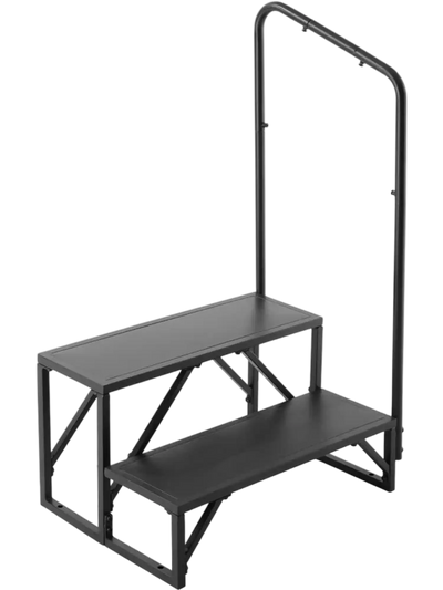 Vevor RV Steps 2-Step Stairs with Handrail 440 lbs Capacity New
