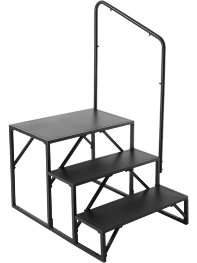 Vevor RV Steps 3-Step Stairs with Handrail 440 lbs Load Capacity New