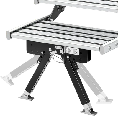 VEVOR RV Step Stabilizer, Height Adjustable Step Stabilizer Kit, Camper Stair Stabilizers with Powder Coated Steel for 5th Wheels, Travel Trailers and Motorhomes, Adjustable from 3 inch to 15 inch