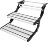 VEVOR RV Steps, 2-Step, Manual Retractable RV Stairs, Foldable, 440 LBS Load Capacity, Aluminum Alloy Steps, Thickened Steel Plate, Non-Slip Steps for Safe Entry and Exit, RV, Trailer, Camper Steps