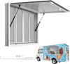 VEVOR Concession Window 45x30 in Aluminum Alloy Service Window, for Food Truck, Up to 85 Degrees Stand Serving with 4 Sliding Screen Windows, Awning Door and Drag Hook, Rainwater Resistant
