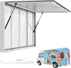 VEVOR Concession Window 60x36 in Aluminum Alloy Service Window, for Food Truck, Up to 85 Degrees Stand Serving with 4 Sliding Acrylic Windows, Awning Door and Drag Hook, Rainwater Resistant