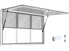 VEVOR Concession Window 60x36 in Aluminum Alloy Service Window, for Food Truck, Up to 85 Degrees Stand Serving with 3 Fixed & 3 Sliding Windows, Awning Door and Drag Hook, Rainwater Resistant