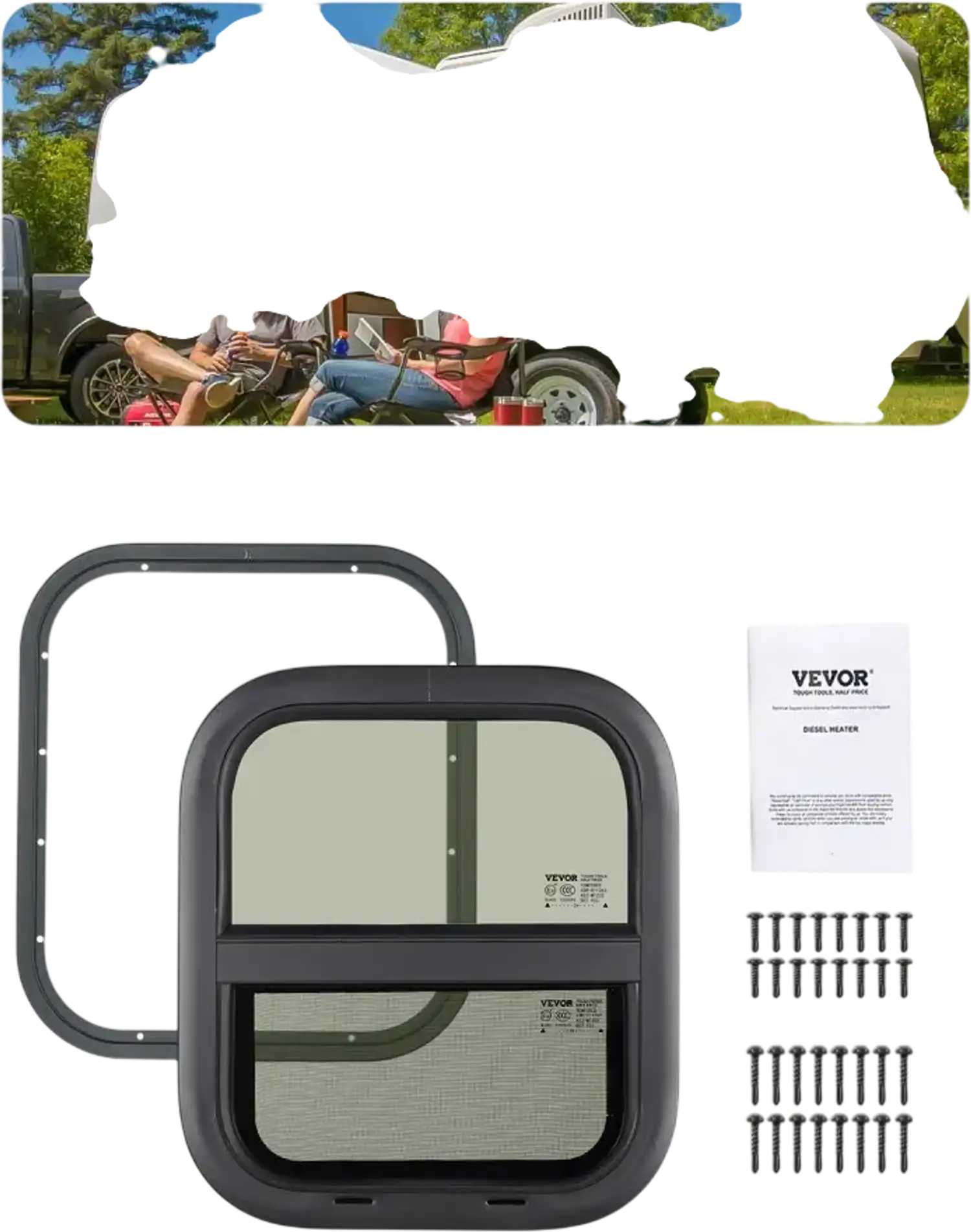 Vevor RV Window Vertical Sliding Tinted 14