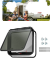 VEVOR RV Exit Window, 30" W x 22" H Tinted RV Window with Net Screen and Trim Ring, Fit for 1 1/4" - 1 13/16" Thickness Wall, RV Window Replacement for Teardrop Cargo Trailer Camper, DOT Approved