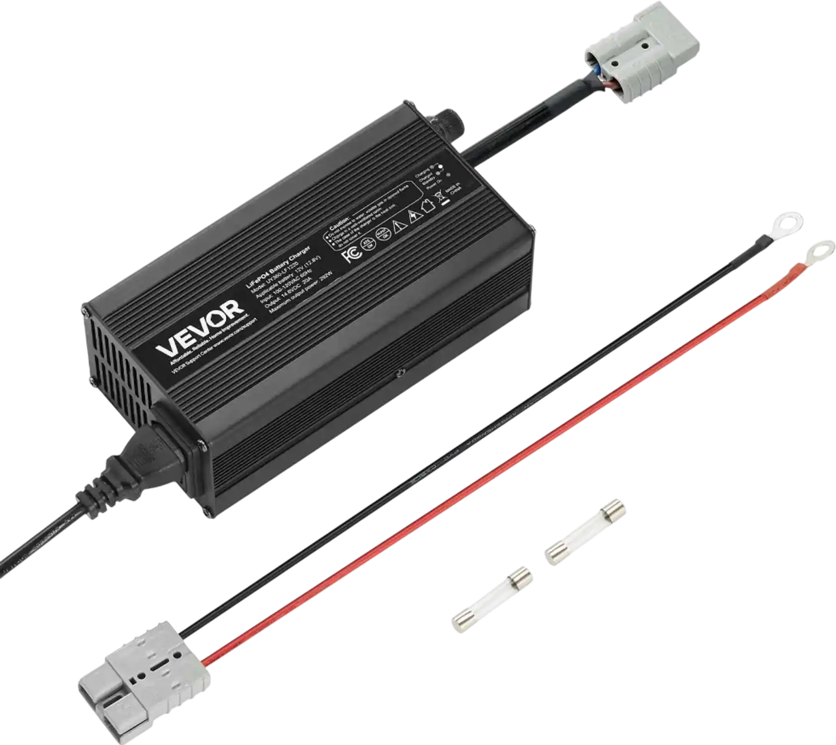 Vevor Battery Charger 12V 20A LiFePO4 Smart Charger 14.6V New
