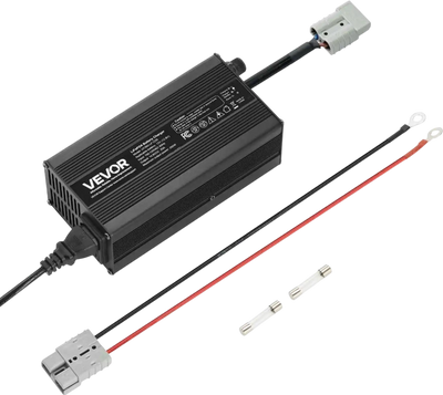 VEVOR 12V 20A Lithium Battery Charger, 14.6V, AC-DC LiFePO4 Smart Charger, with Anderson Connector, LED Indicator, 0V Activation, for Lithium LiFePO4 Deep Cycle Rechargeable Batteries of Boat, RV