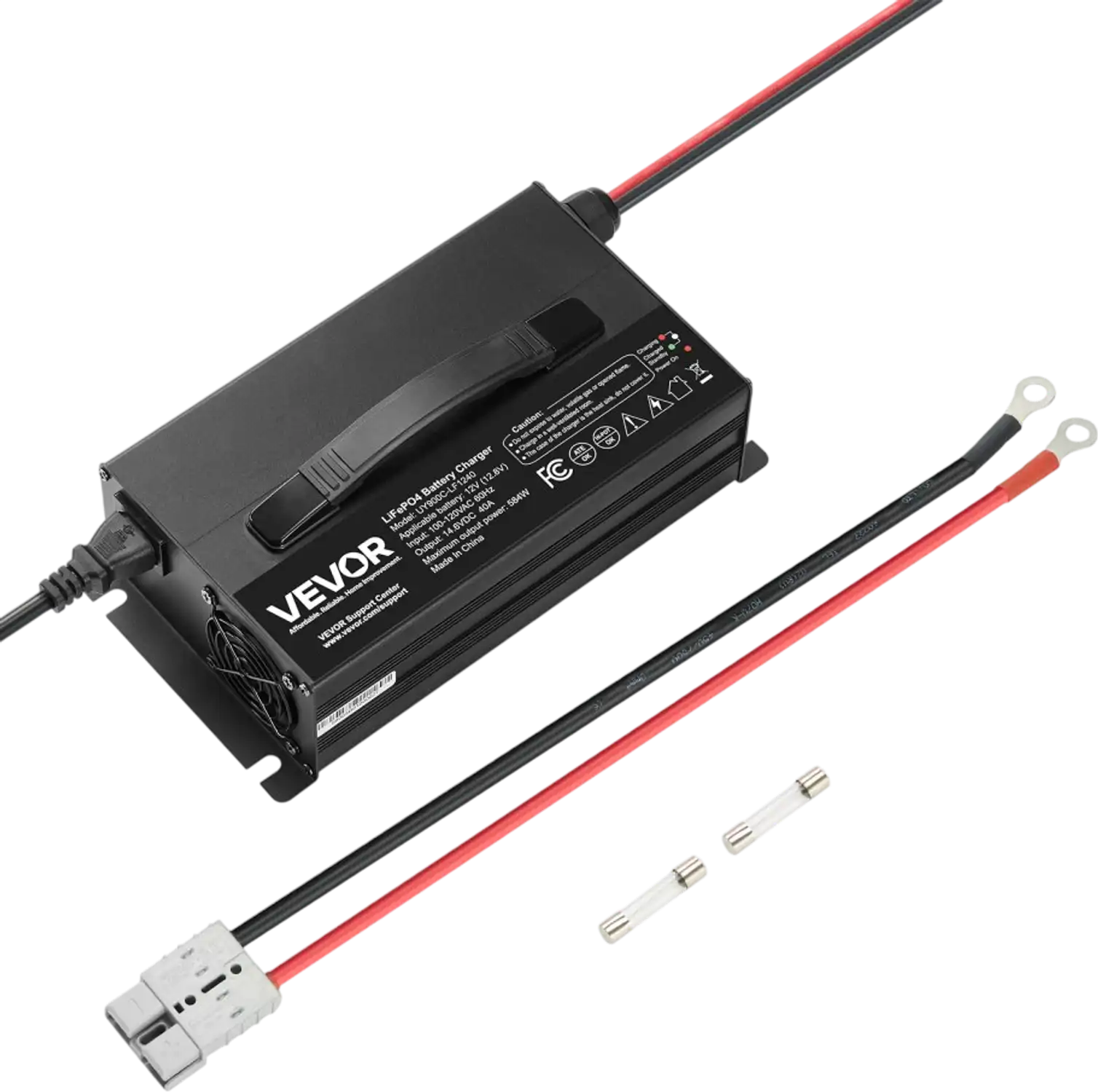 Vevor Battery Charger 12V 40A Lithium LiFePO4 Smart Charger for RV Boat New