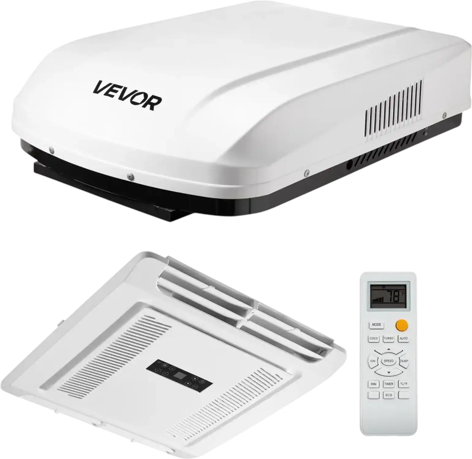 Vevor RV Air Conditioner 15,000 BTU 120V Non-Ducted Rooftop Heat Pump White New