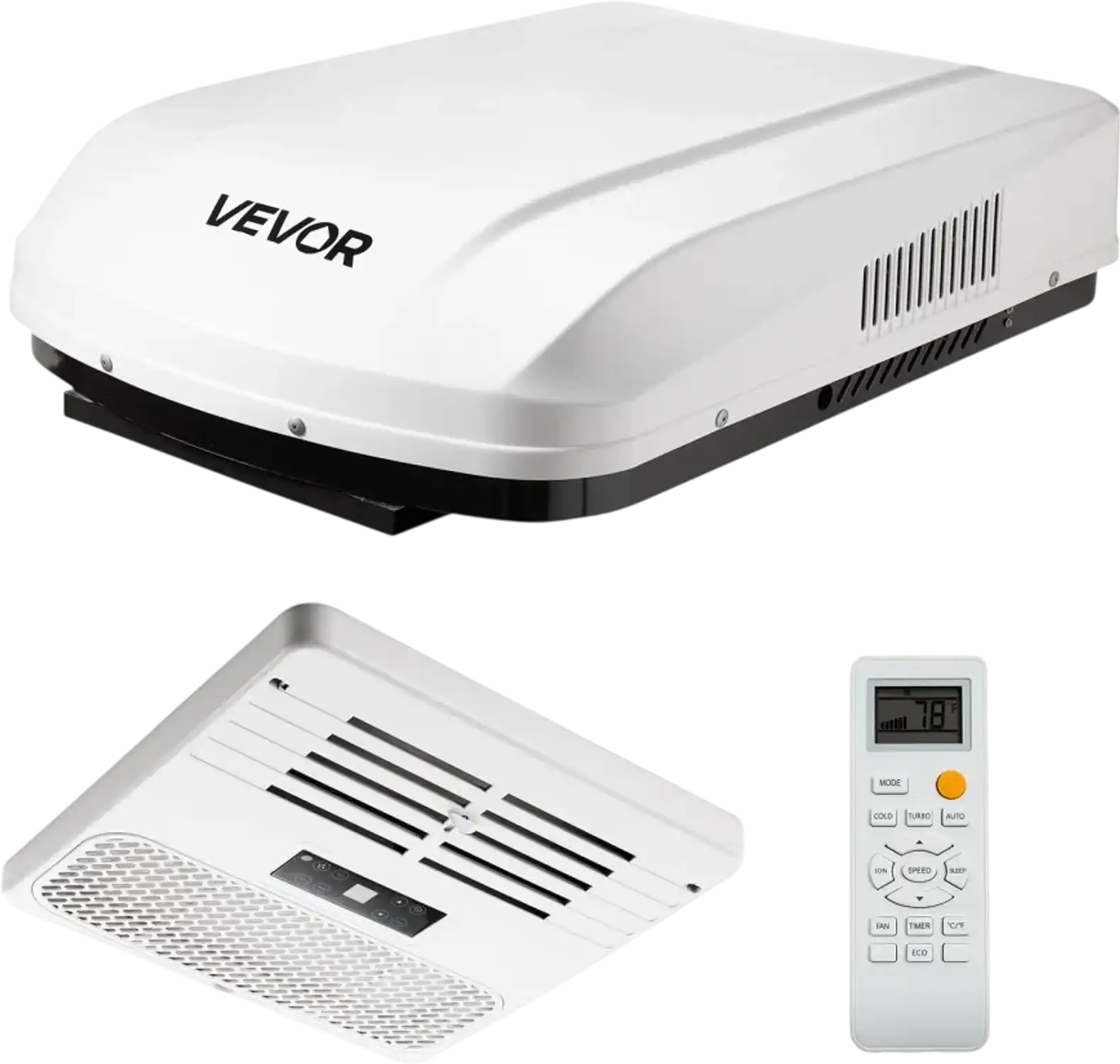 Vevor RV Air Conditioner 15,000 BTU Ducted Rooftop Heat Pump AC Unit White New