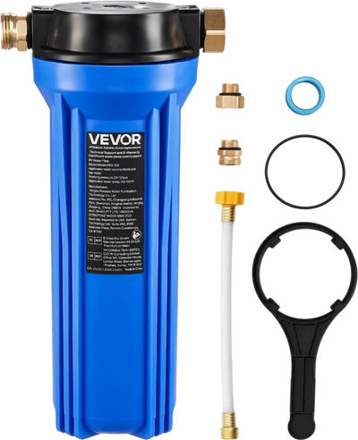 VEVOR RV Water Filtration System, Drinking/Washing Water Filter System for Campers, Remove Sediments, Chlorine, Bad Tastes, Odors, and Most Contaminants, RV Filter for RVs, Boats, Vans