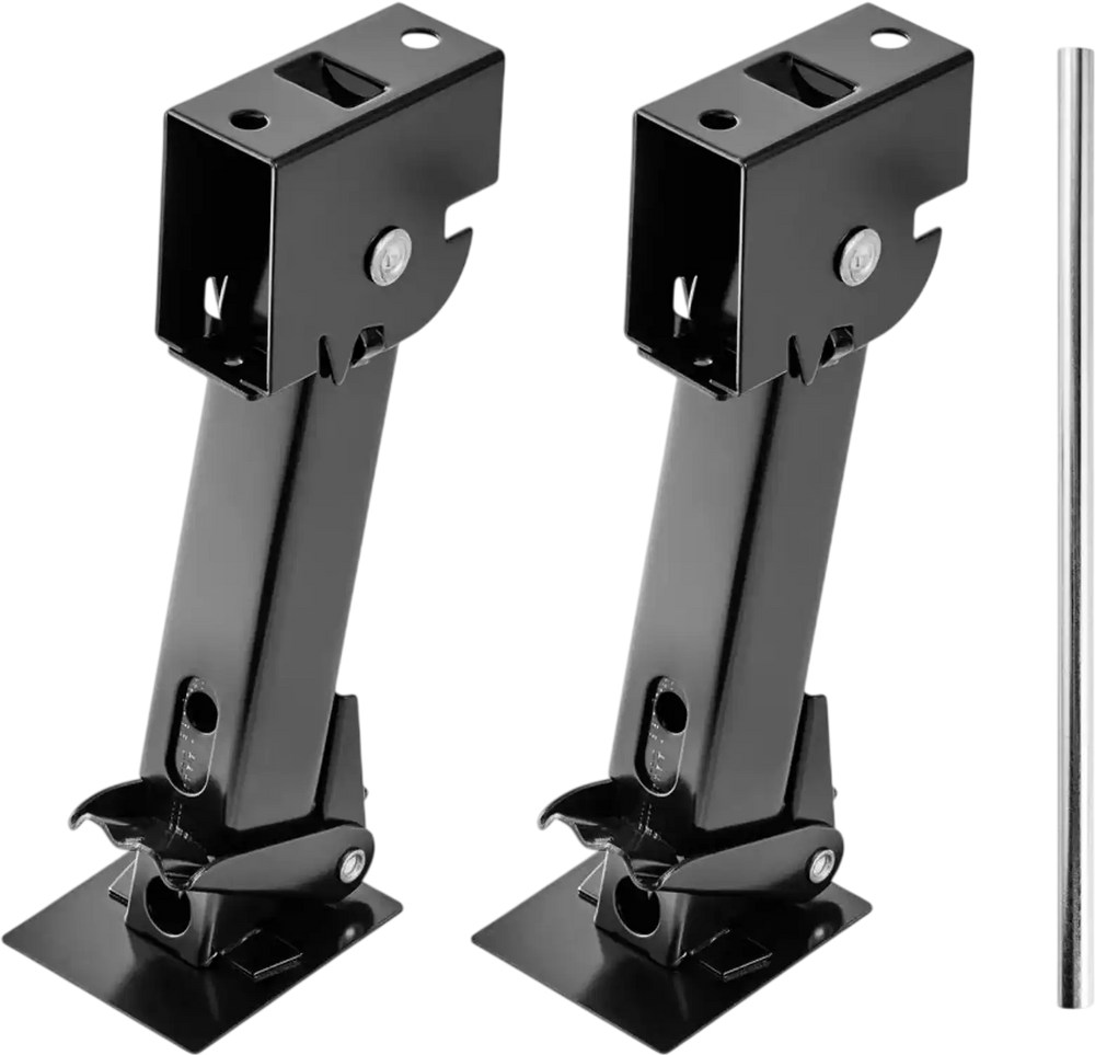 VEVOR Telescoping Stabilizer Jack, 2PCS Telescoping Folding Trailer Jack, Trailer Swing Down Stabilizer Jack for RV Trailer, Supports 1000lbs Capacity Each, Adjustable from 11.7 inch to 18.2 inch