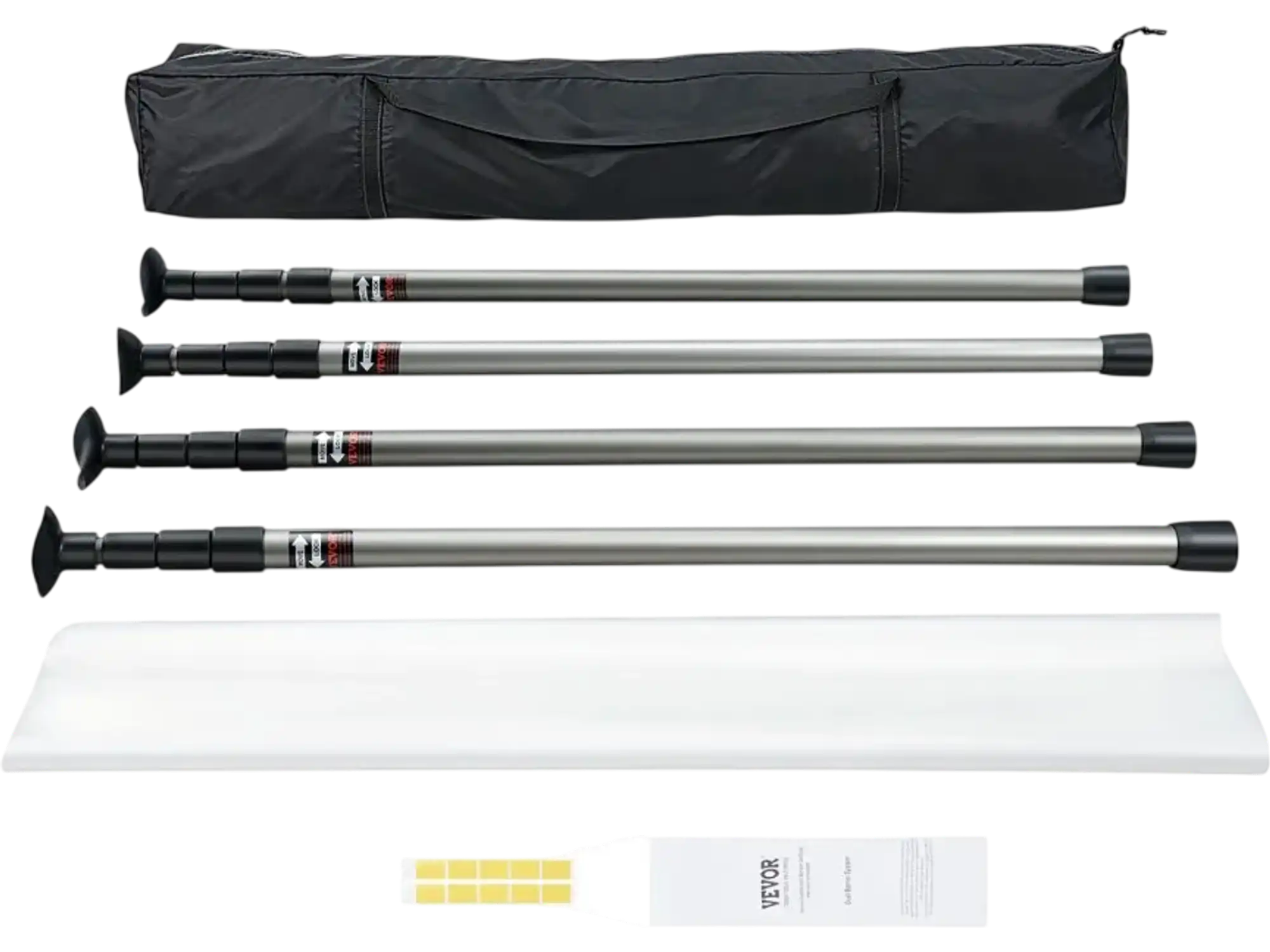 Vevor Dust Barrier System 10' Telescoping Poles with 32.8' x 13.12' Plastic Film New