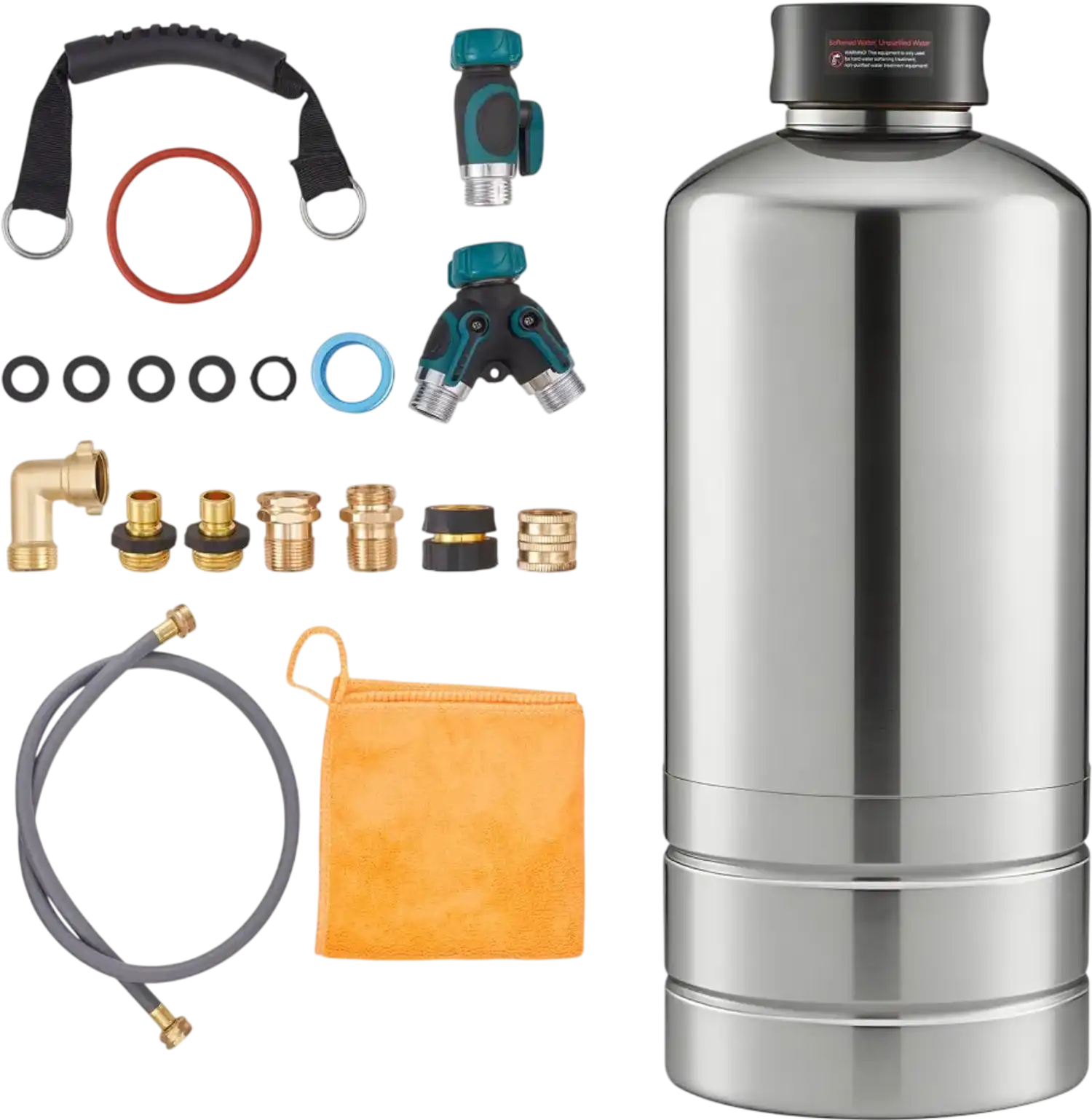 Vevor RV Water Softener Portable 16,000 Grain Stainless Steel New