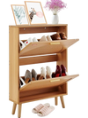 VEVOR Shoe Cabinet with 2 Flip Drawers, Shoe Storage Cabinet for Entryway, Free Standing Shoe Storage Organizer with Rattan Doors for Heels, Boots, Slippers in Hallway, Living Room