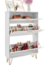 VEVOR Shoe Cabinet with 3 Flip Drawers, Shoe Storage Cabinet for Entryway, Free Standing Shoe Storage Organizer for Heels, Boots, Slippers in Hallway, Living Room