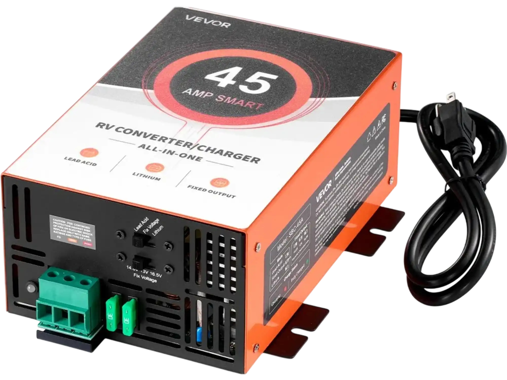 Vevor RV Converter Charger 45A 110V AC to 12V DC for Camper New