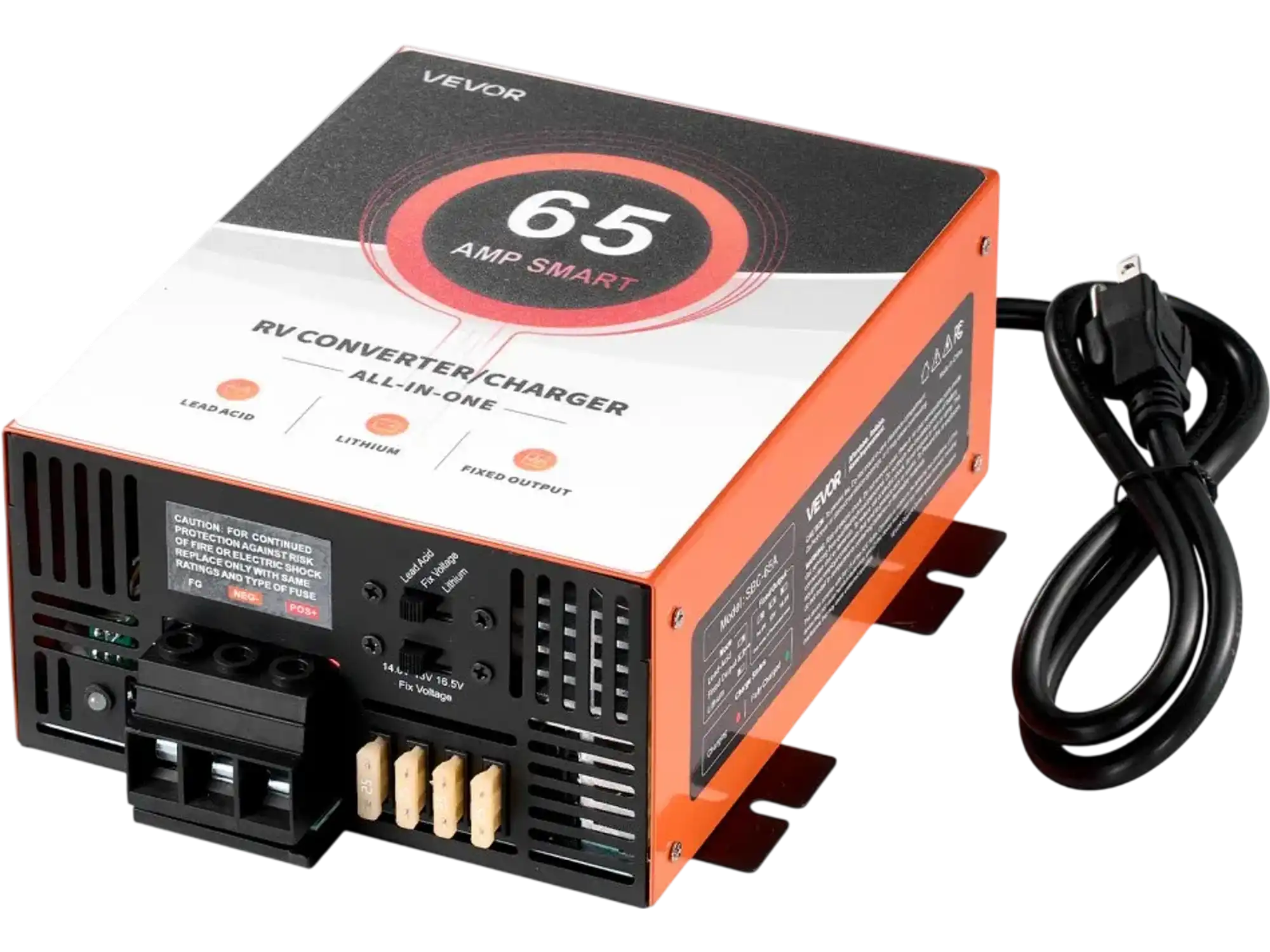 Vevor RV Converter 65A 120V AC to 12V DC Battery Charger New