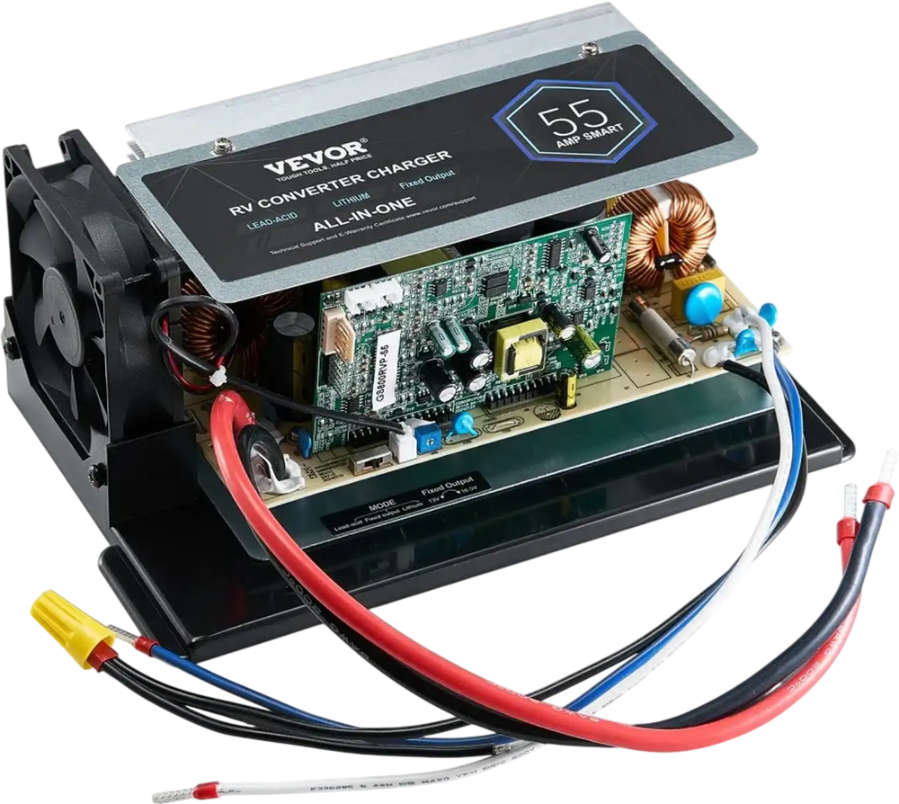 VEVOR WF-8955-AD-MBA Main Board Assembly, 55 Amp, Three-Stage RV Power Converter Replacement Unit, Compatible with Lithium Lead Acid Battery, Fit for WF-8955, Parallax 7145 & 7145 Series Converters