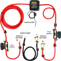 VEVOR Dual Battery Isolation Kit, 6m 12V, Auto Split Charge Relay System with 140AMP VSR, Fits RVs, Marine Crafts, Cars, Trucks, Caravans, Campers, Yachts, ATVs, UTVs, and Boats Workshop