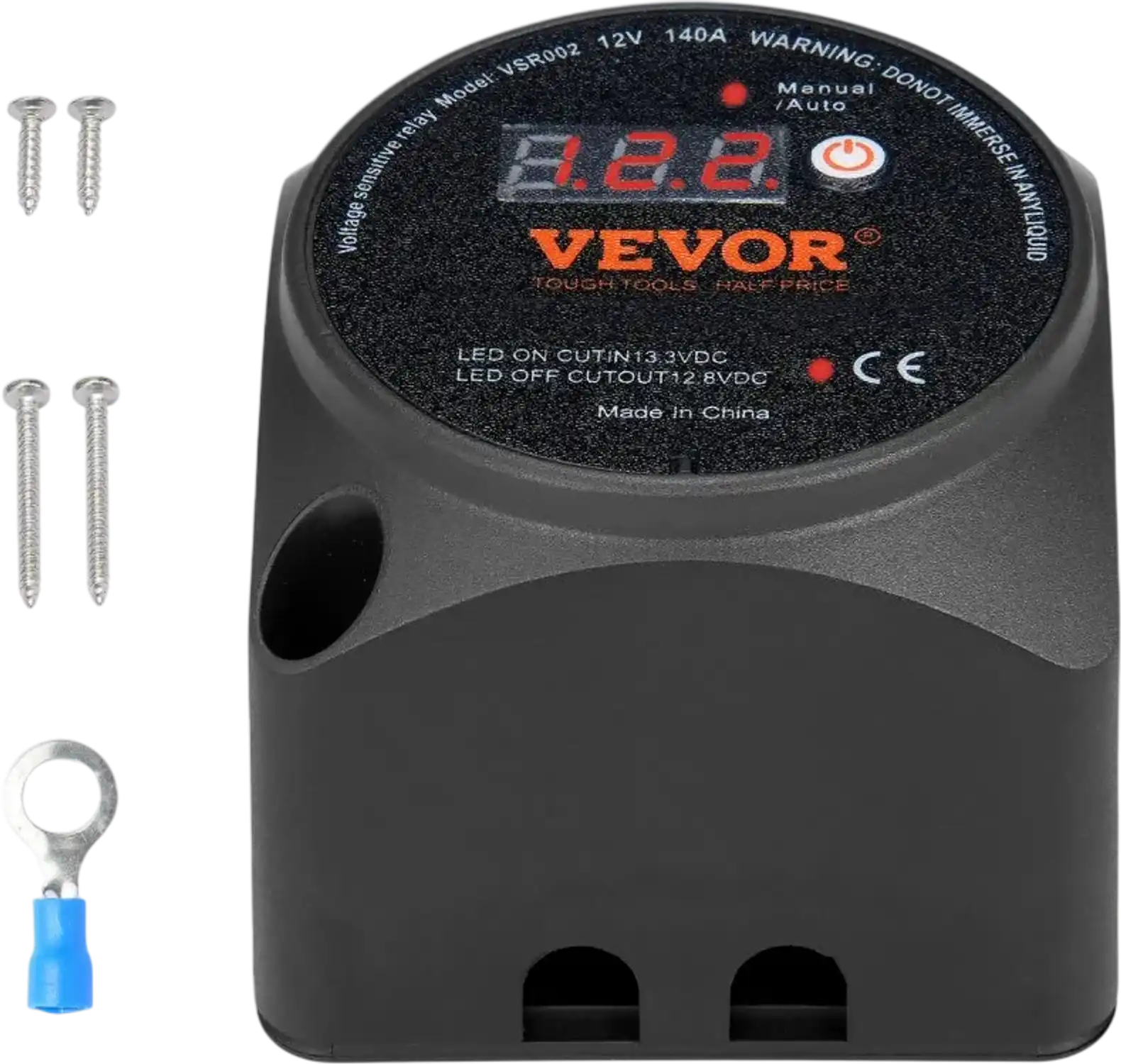 Vevor Battery Isolator Dual Battery Isolator Kit 12V 140A with LCD Screen New