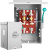 VEVOR 200A Generator Transfer Switch, 48000W Manual Transfer Switch, Heavy Duty Double-Throw Power Transfer Switch 120/240V, Meeting NEMA 3R Standards, for Outdoor, Indoor, and Portable Generator