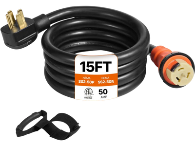 Vevor Generator Cord 15' 50A 125/250V Power Extension New