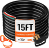 VEVOR 15 ft 50A RV Camp Power Cord Generator Cord 6/3+8/1 AWG NEMA 14-50P to Bare Wire