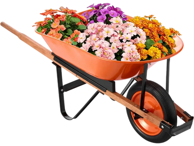 Vevor Wheelbarrow Cart 5 Cu. Ft. One-Wheel Garden Dump Cart New