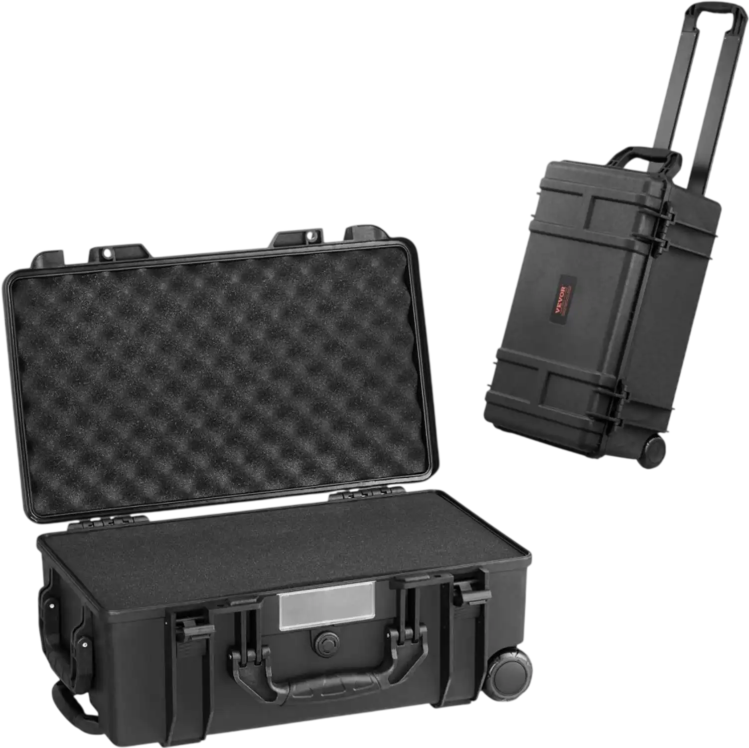 Vevor Hard Case Waterproof Protective Dry Box with Wheels & Retractable Pull Handle New