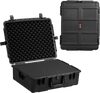VEVOR Weatherproof Hard Case, Heavy Duty Protective Dry Box Case with Pre-cut Foam, and Retractable Pull Handles for Travel, Hunting, Military, Tactical, IP67 Waterproof Case for Cameras (56.1x37x26)